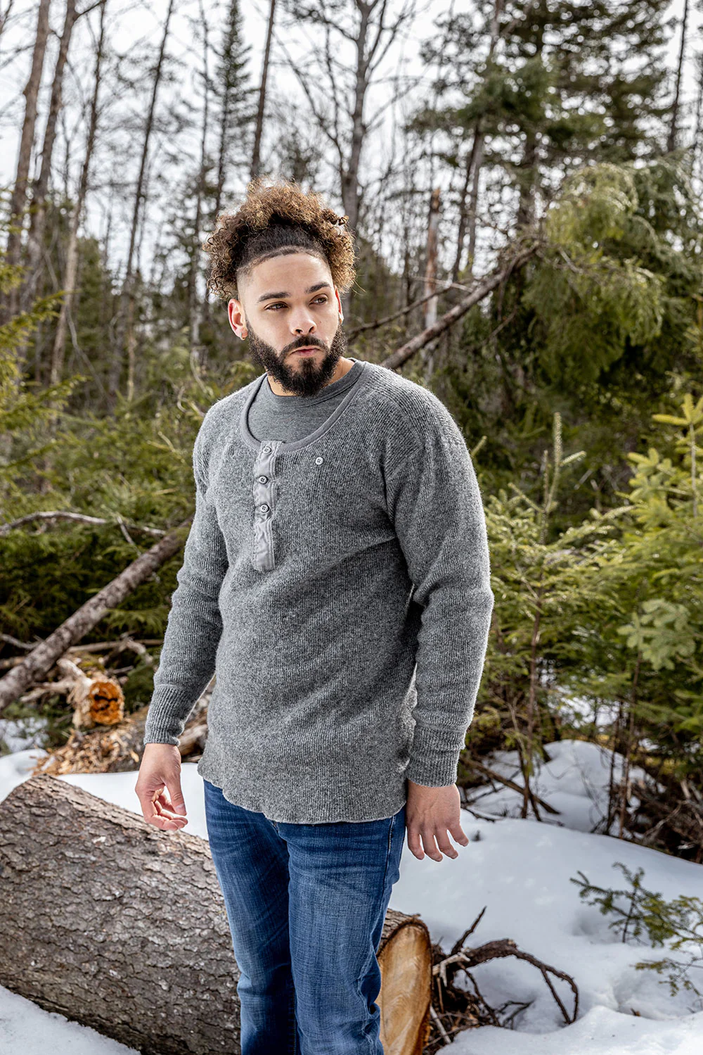 Heritage Heavy Weight Wool Henley - Image 10