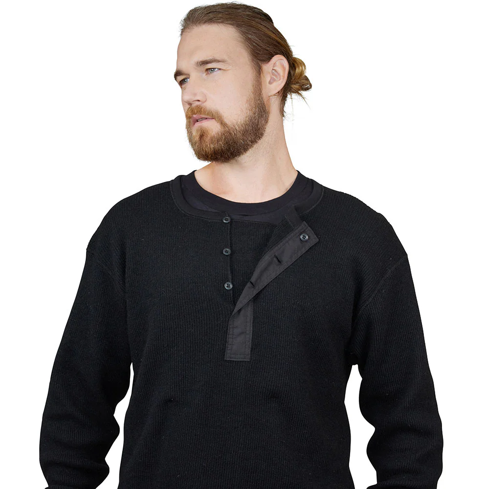 Heritage Heavy Weight Wool Henley - Image 11