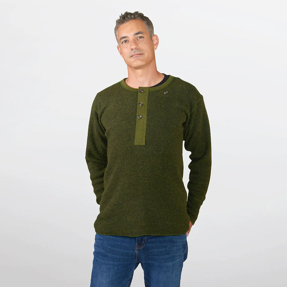 Heritage Heavy Weight Wool Henley - Image 3