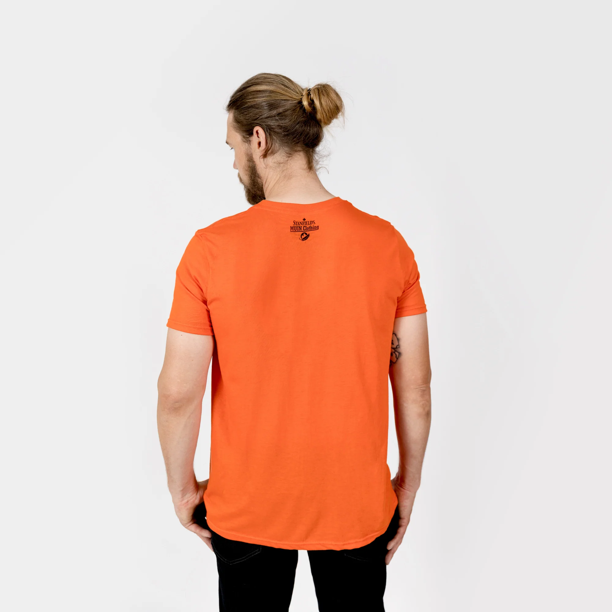 Muin X Stanfield's Adult Orange T-Shirt - EVERY CHILD MATTERS  "FEATHERS" - Image 4