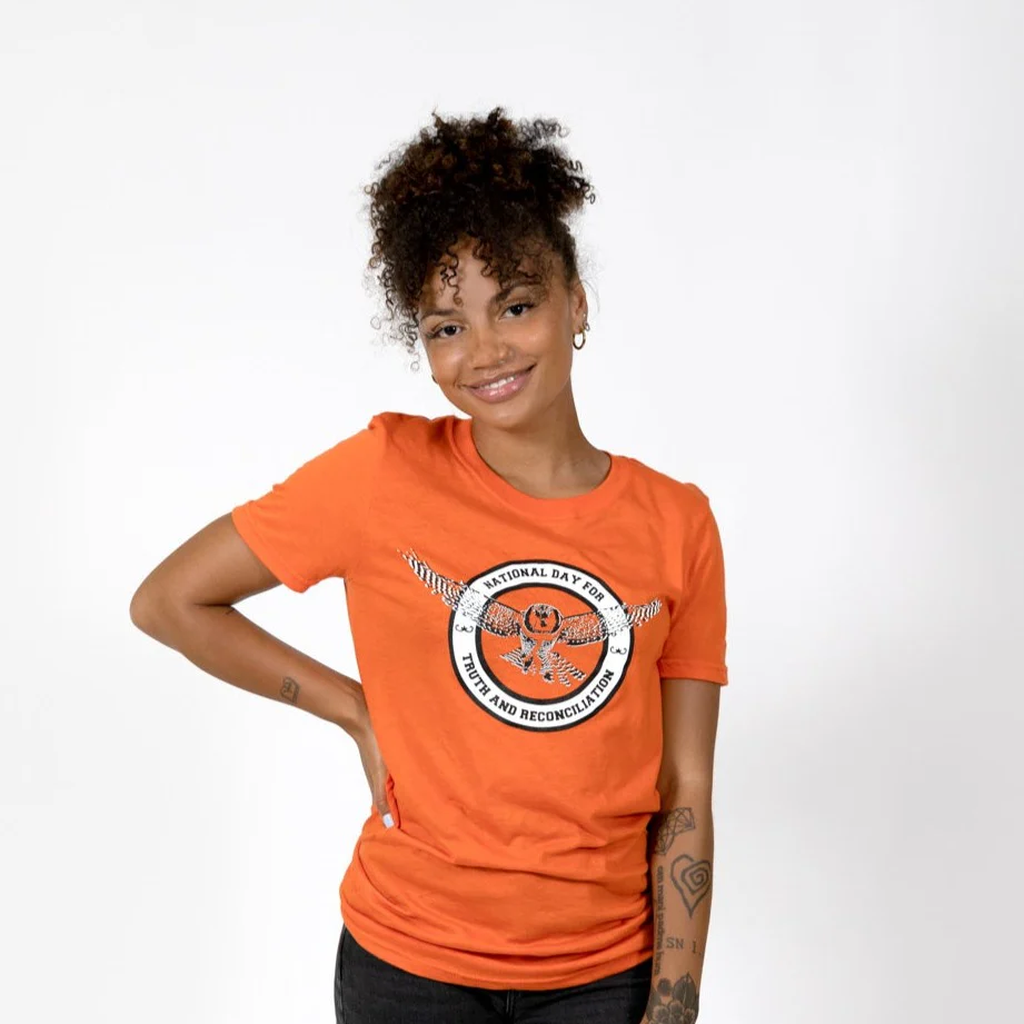 Muin X Stanfield's Adult Orange T-Shirt - NATIONAL DAY FOR TRUTH AND RECONCILIATION "OWL" - Image 3