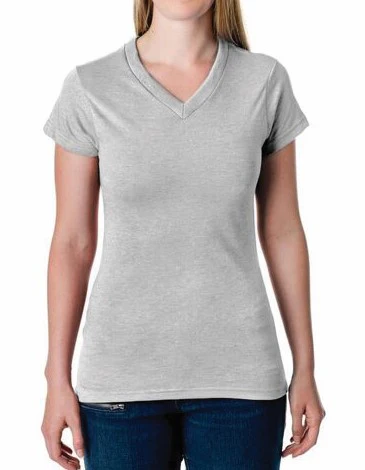 Women's Basic Short Sleeve V-Neck T-Shirt - Image 13